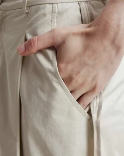 1 × Cotton Pleated Pants