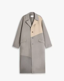 1 ×Paneled Cashmere Coat
