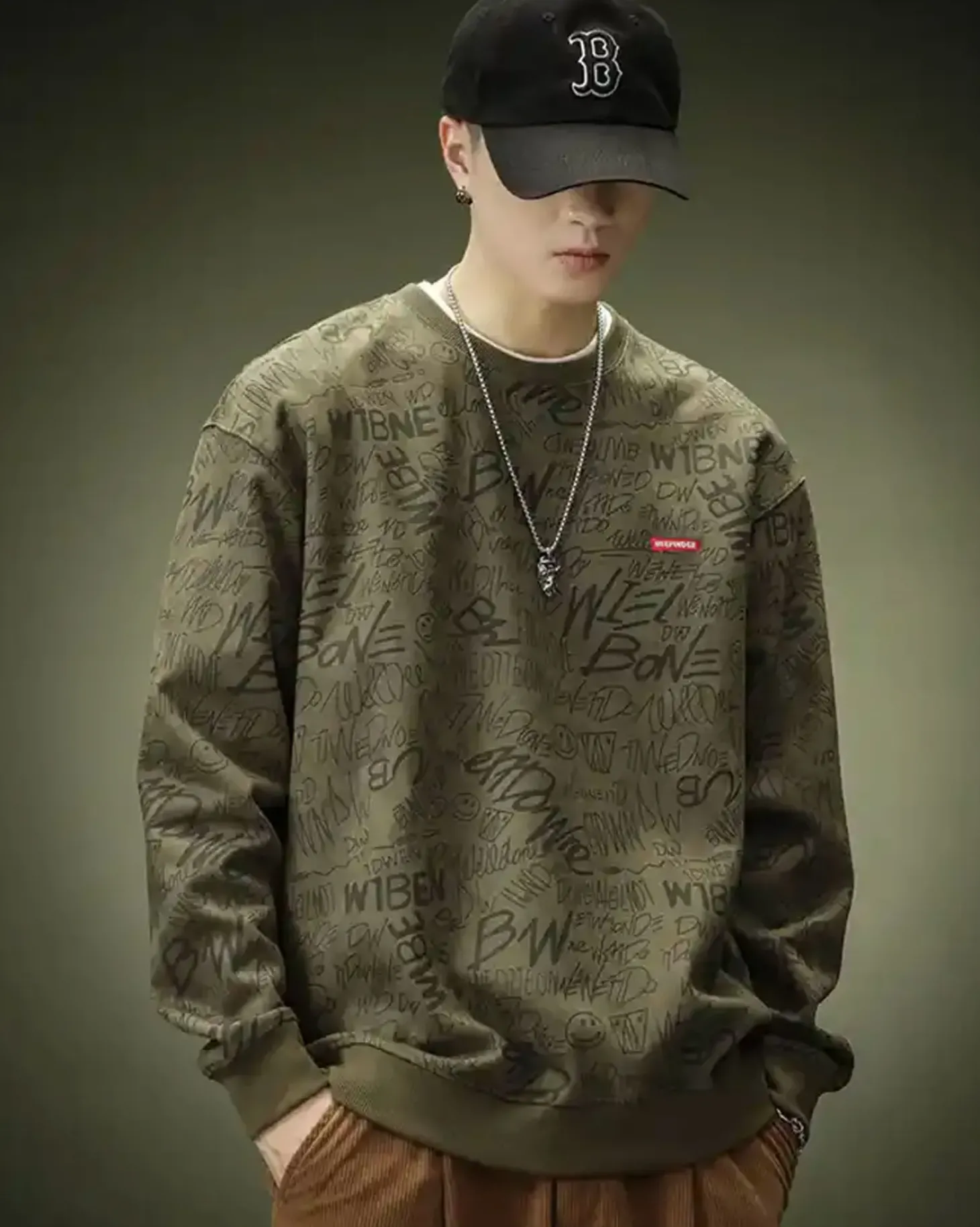 All Print Crewneck Sweatshirt