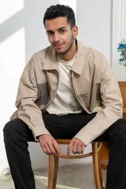 All-Cotton Paneled Jacket