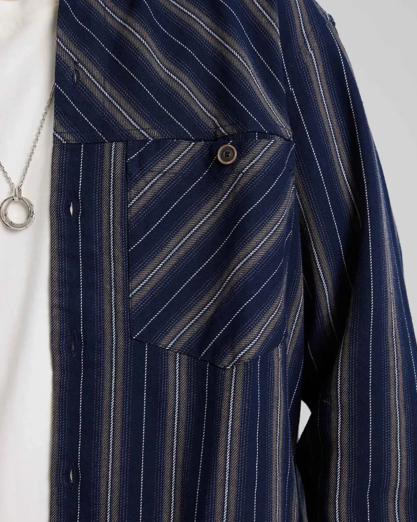 All-Cotton Striped Shirt
