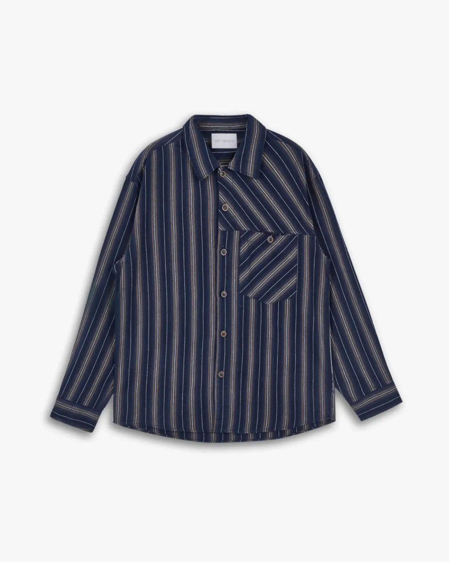 All-Cotton Striped Shirt