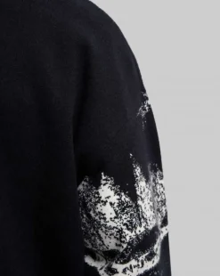 Buttoned Cardigan With Graphics
