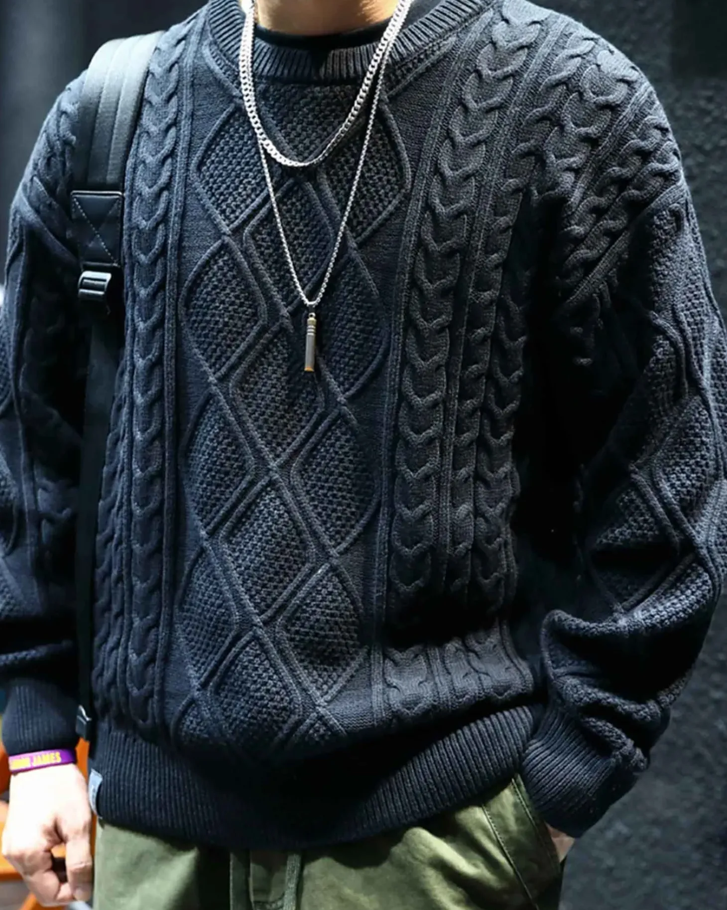 Cable Knitted Cotton Sweater