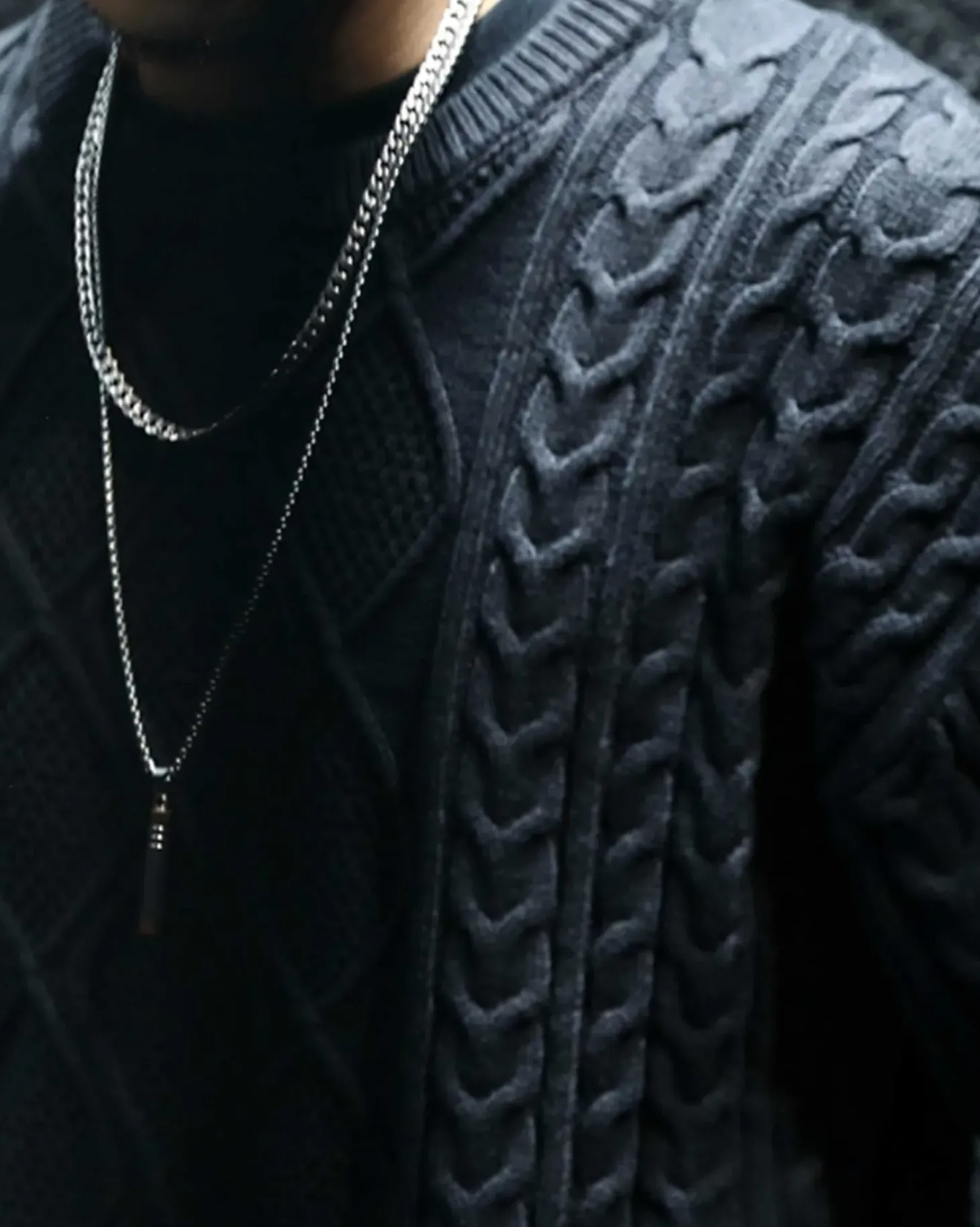 Cable Knitted Cotton Sweater