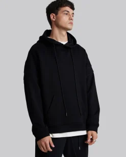 Cotton Paneled Hoodie