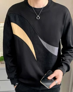 Crewneck Contrast Front Sweatshirt