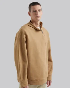 Diagonal Zipper Sweatshirt