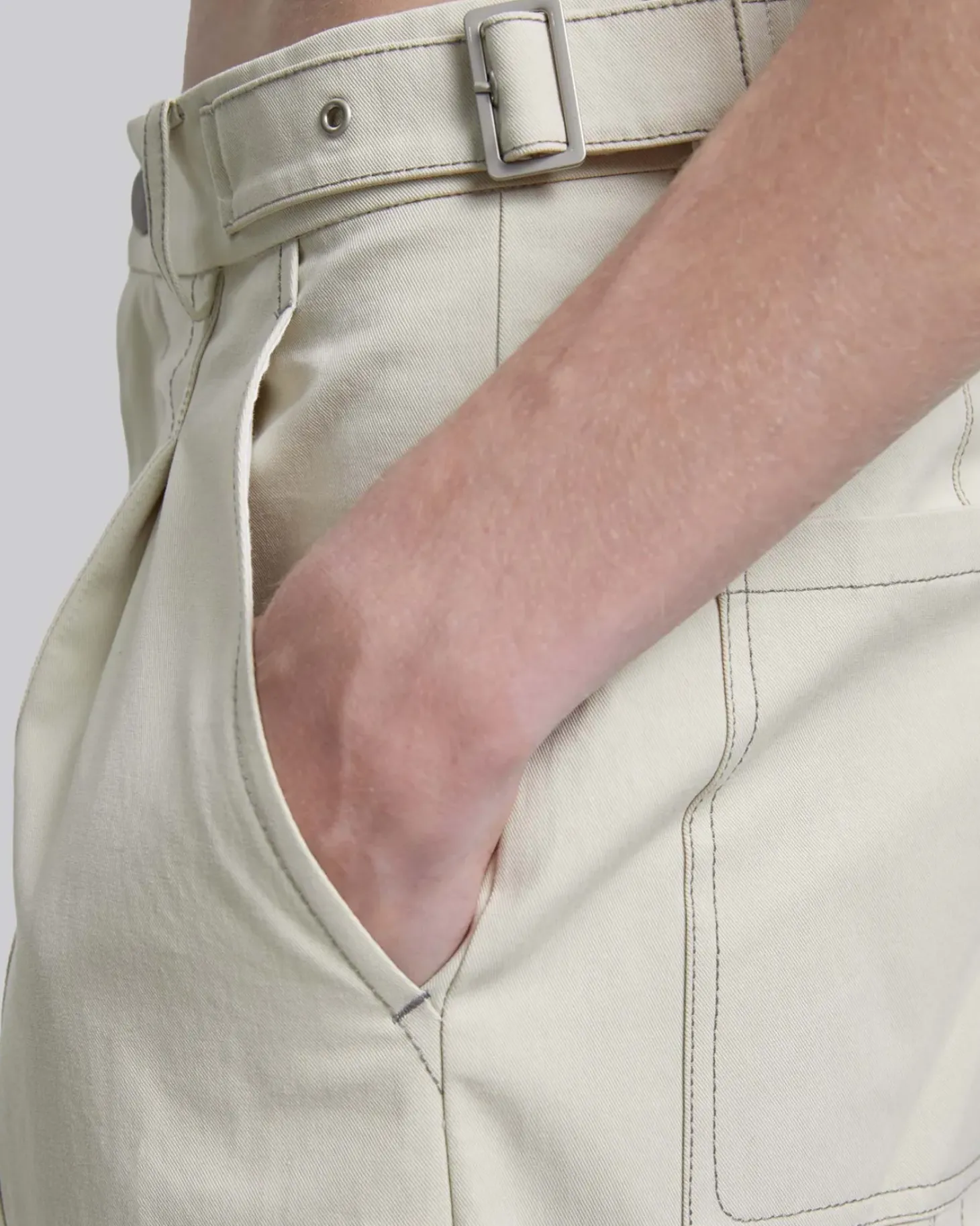 Exposed Seam Baggy Pants