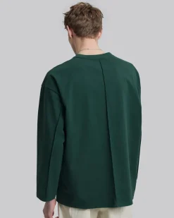 Exposed Seam Pocket Sweatshirt