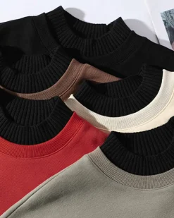 Fake Two-Piece Cotton Sweatshirt