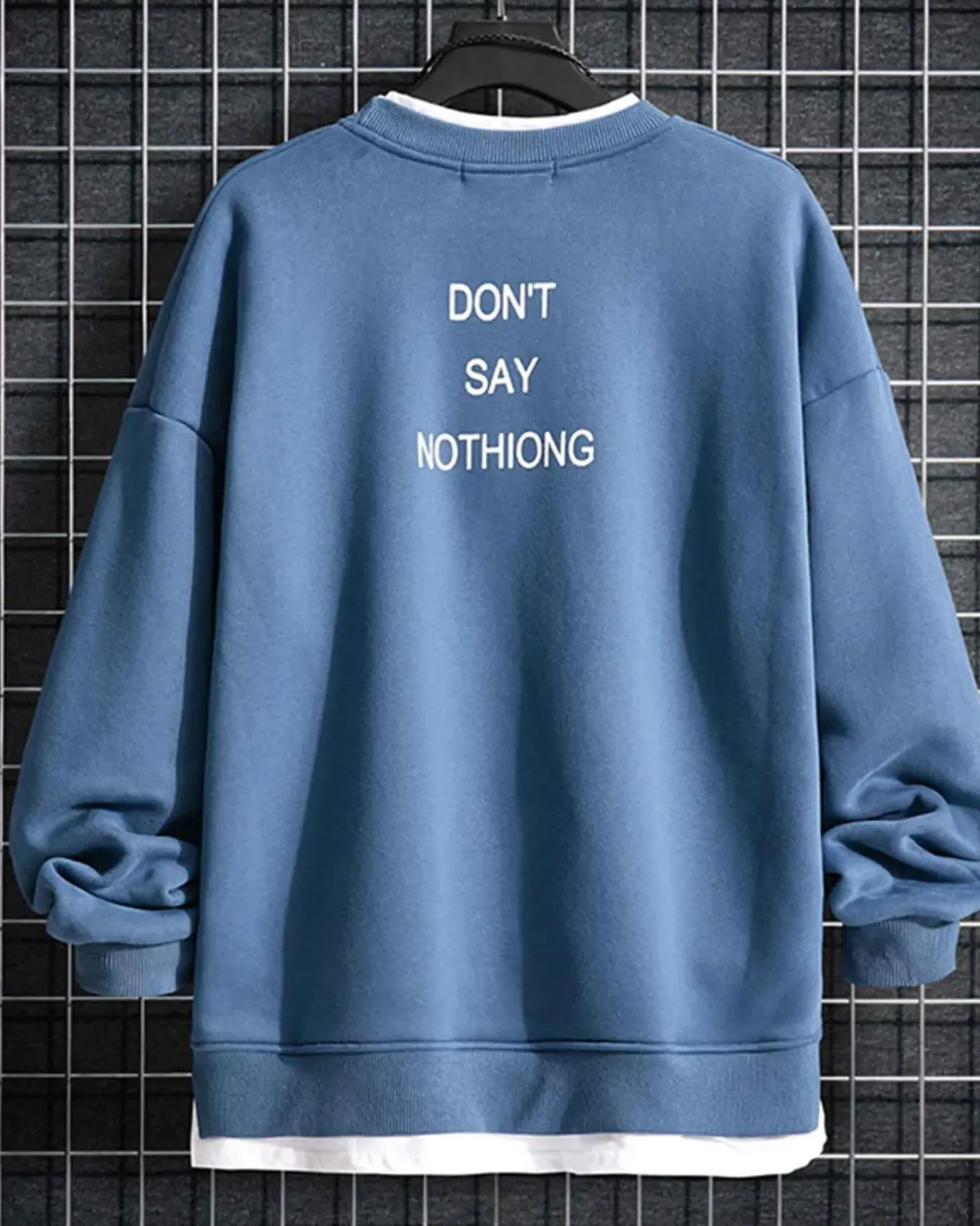 Fake Two-Piece Crew Sweatshirt