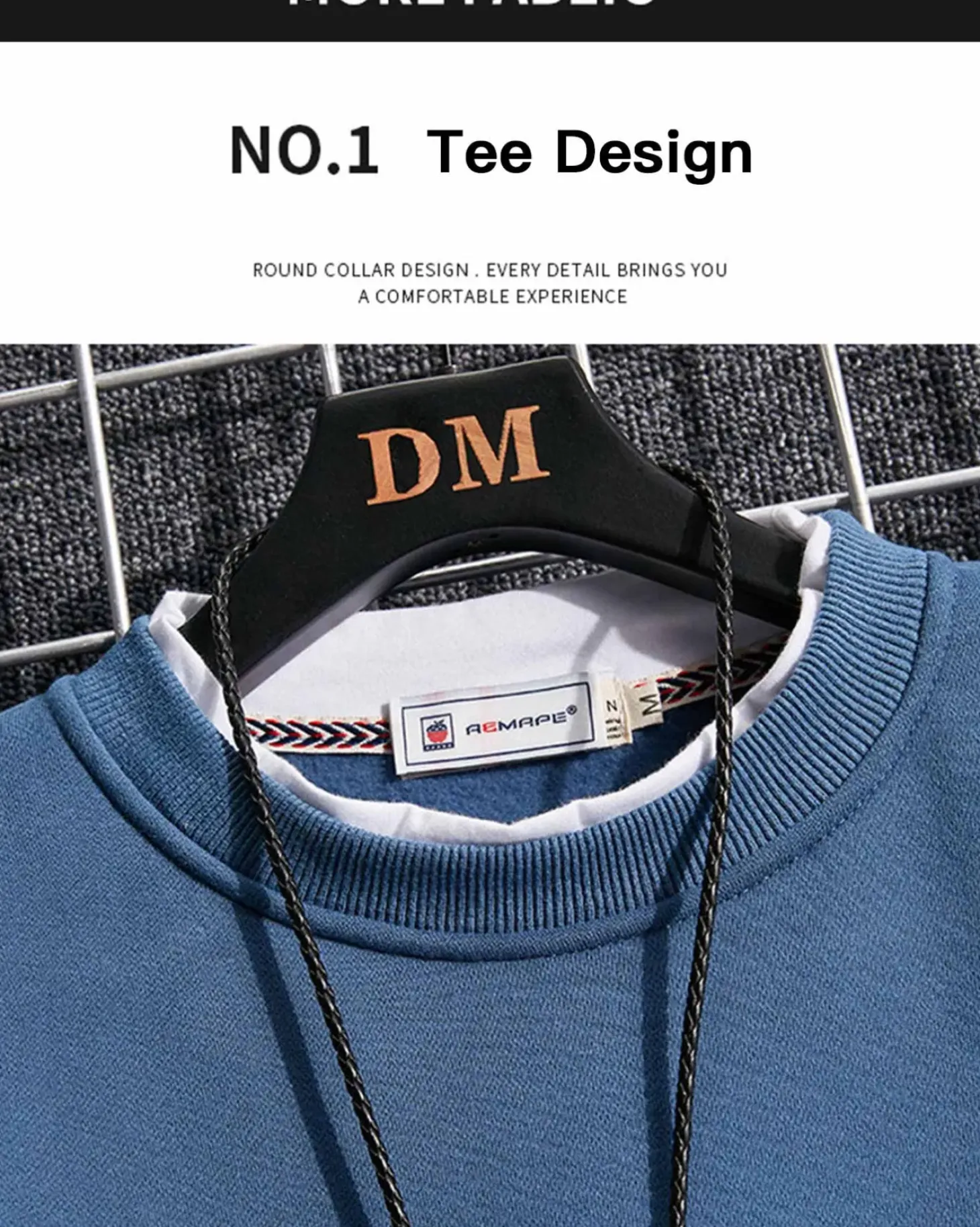 Fake Two-Piece Crew Sweatshirt