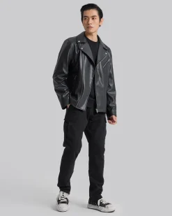 Faux-Leather Biker Jacket