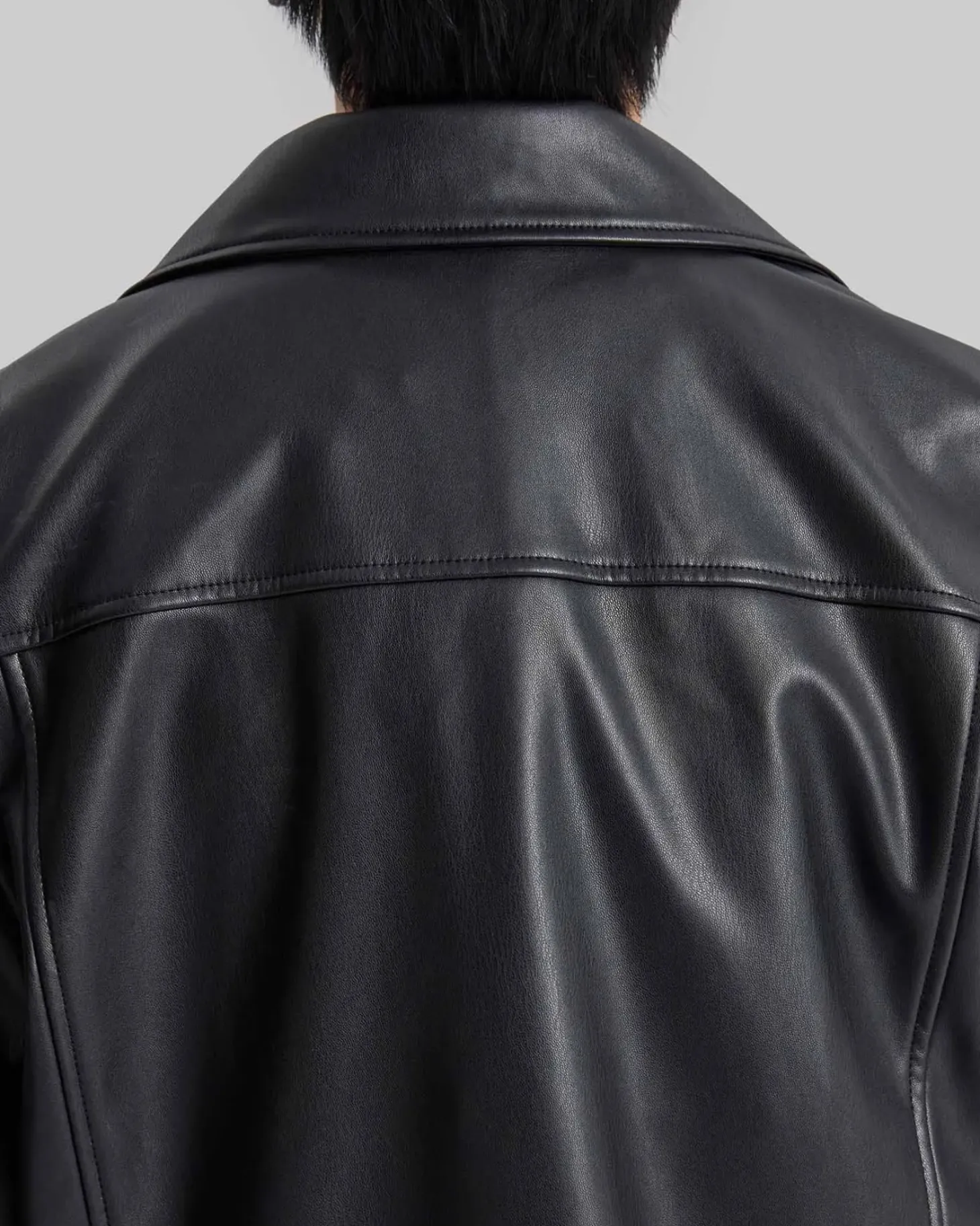 Faux-Leather Biker Jacket