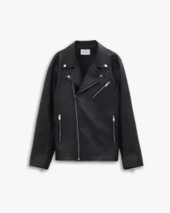 Faux-Leather Biker Jacket