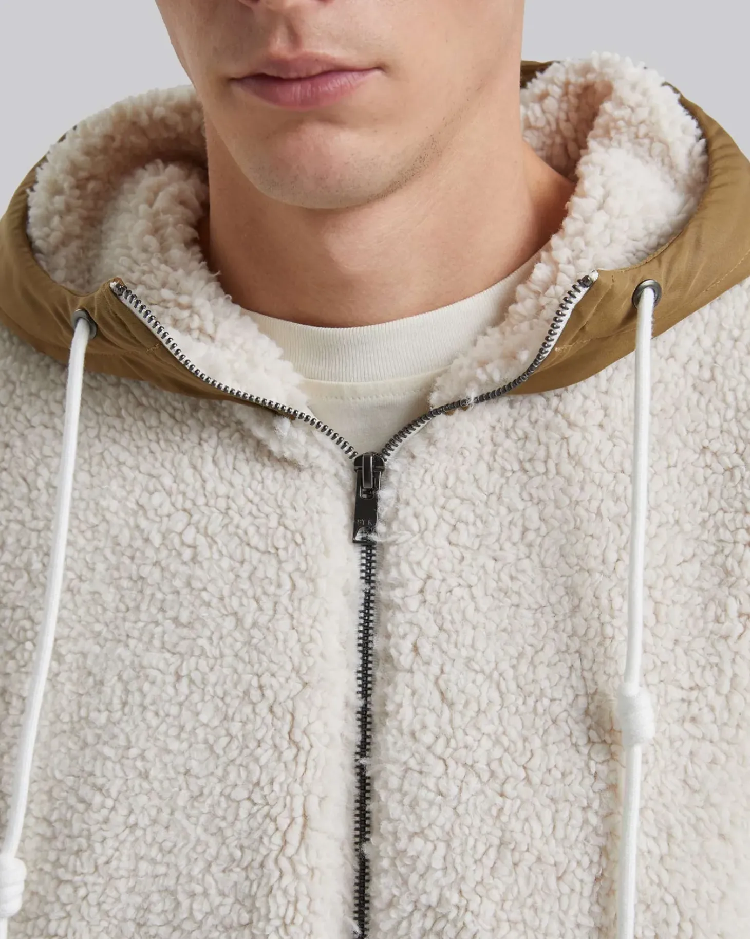 Fleece Hoodie With Half-Zipper