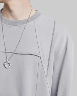 Geometric Seam Crewneck Sweatshirt