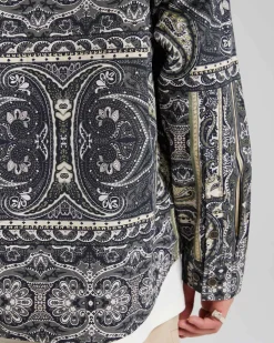 Gold & Black Cotton Patterned Shirt