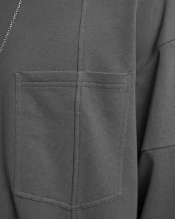 High Neck Asymmetric Sweatshirt