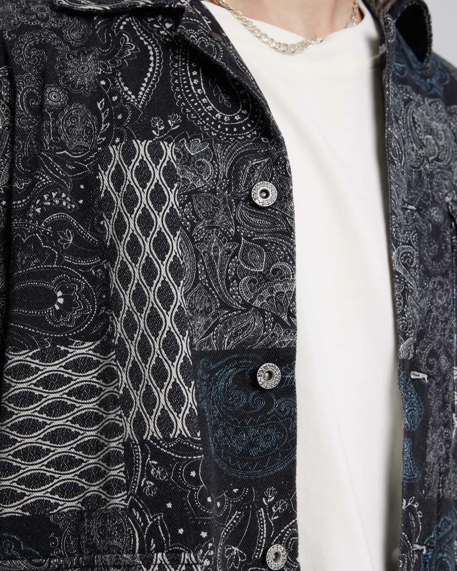 Intricate Pattern Overshirt Set