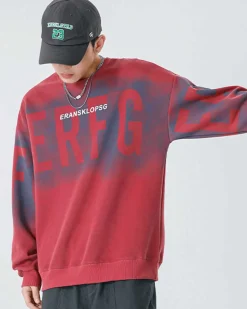 Letter Detail Cotton Sweatshirt