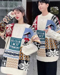 Loose-Cut Colorblock Crew Jumper