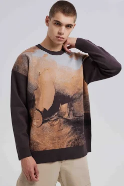 Marine-Art Graphics Ribbed Sweater