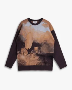 Marine-Art Graphics Ribbed Sweater