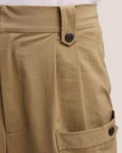 Mid Waist Tapered Leg Pants