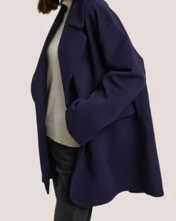 Notch Lapel Double Breasted Wool Coat