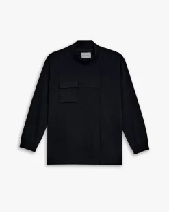 Off Center Pleat Sweatshirt