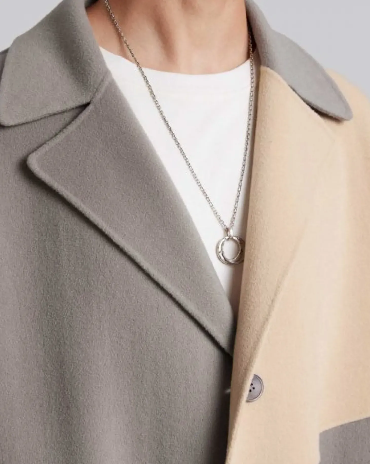 Paneled Cashmere Coat Set