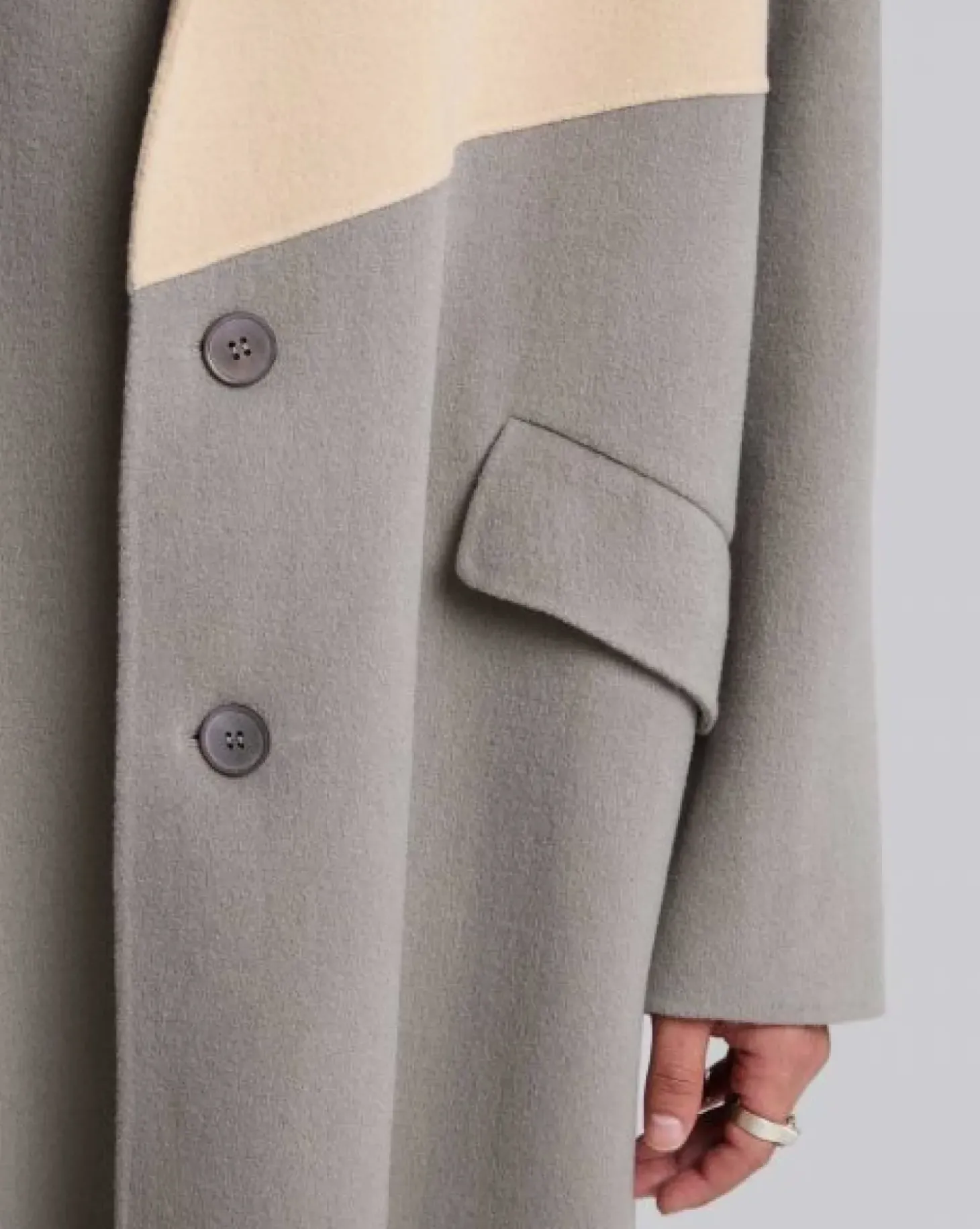 Paneled Cashmere Coat Set