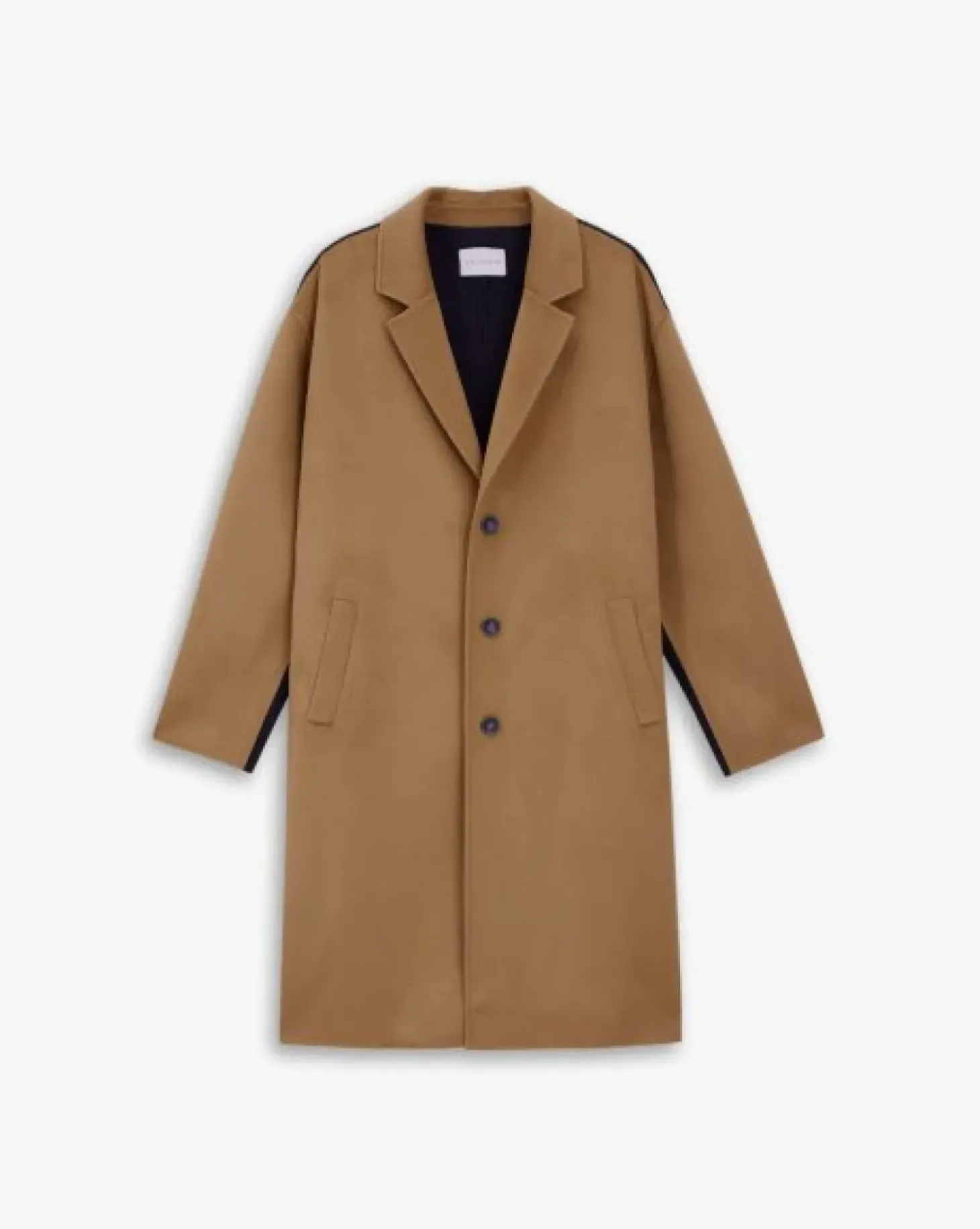Paneled Duo-Chromatic Cashmere Coat