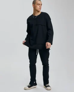 Paneled Long-Sleeve T-Shirt