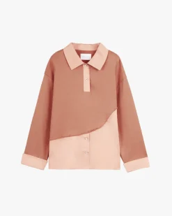 Paneled Oversize Polo-Shirt