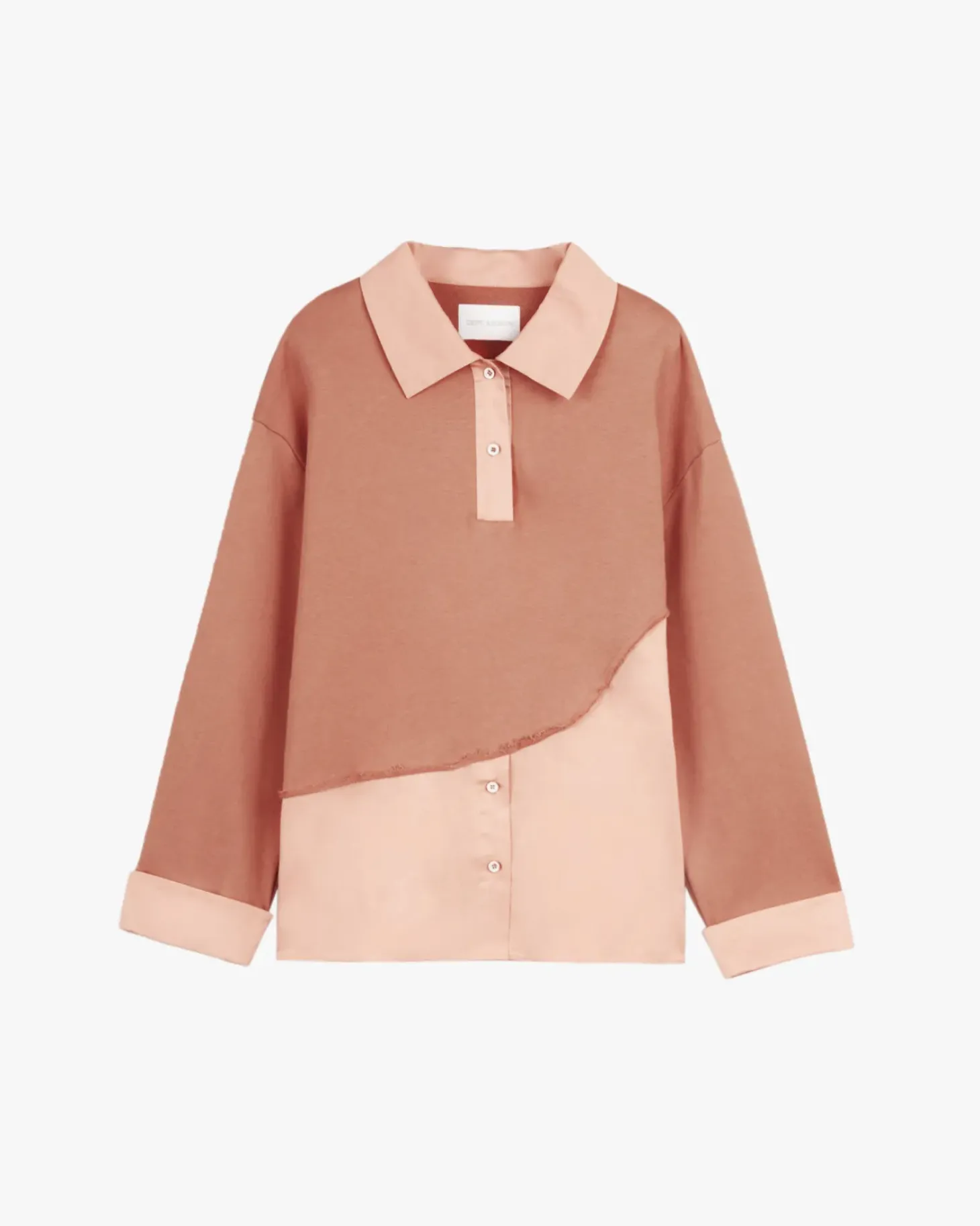 Paneled Oversize Polo-Shirt
