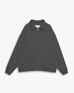 Plain Half-Zip Sweatshirt