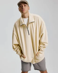 Plain Half-Zip Sweatshirt