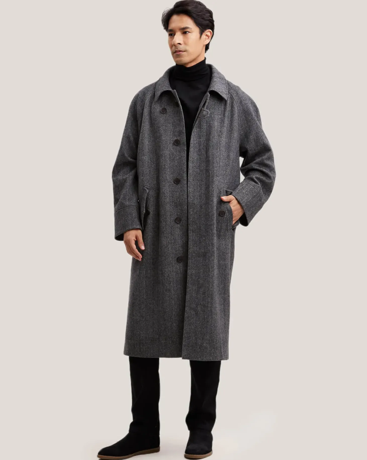 Pure Wool Overcoat Set