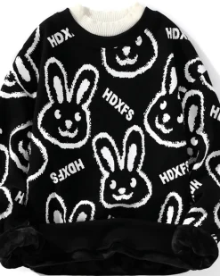 Rabbit Cotton Crewneck Sweatshirt