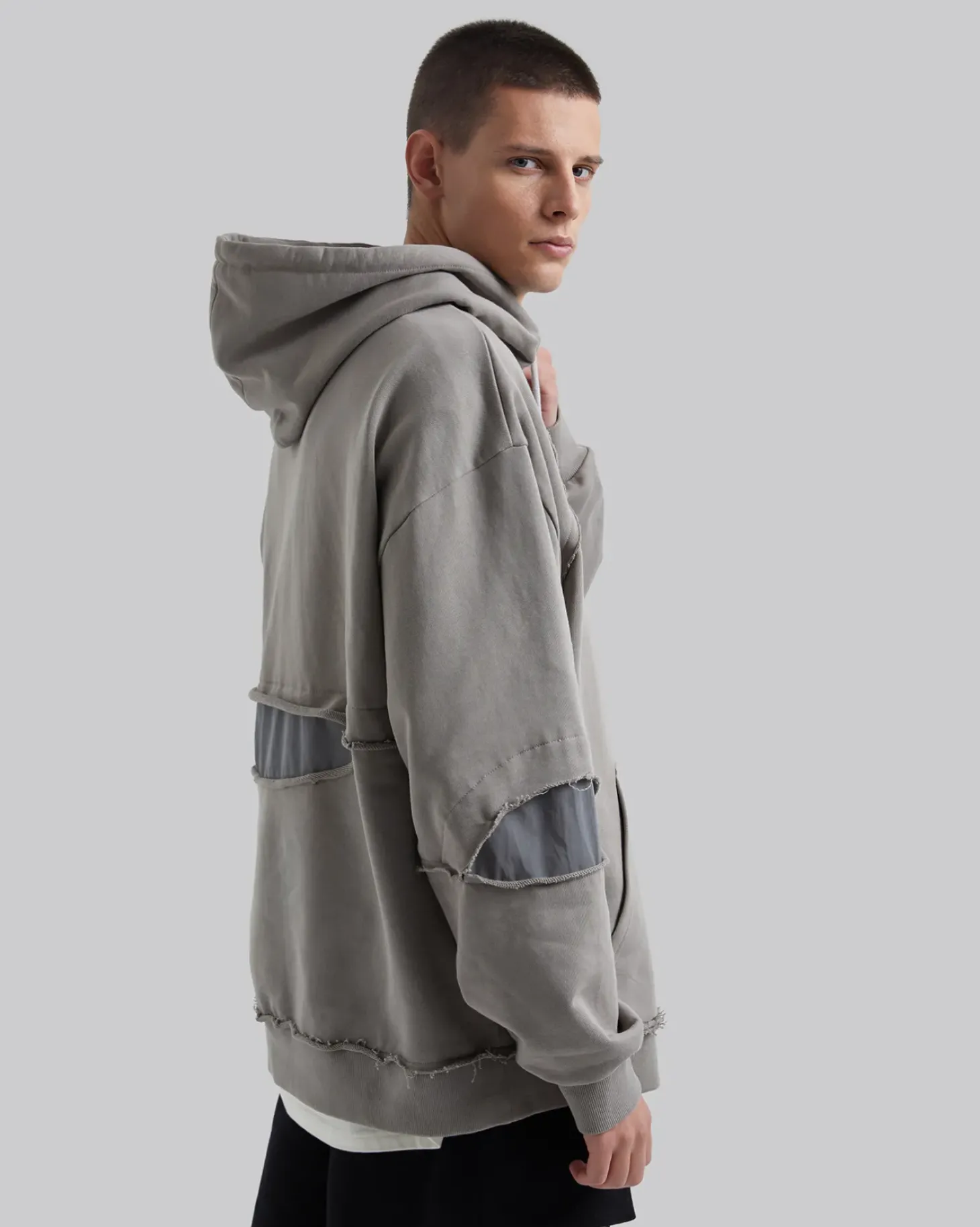 Reflective Back Cutout Hoodie