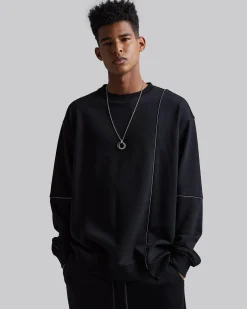Reflective Stripes Sweatshirt Set