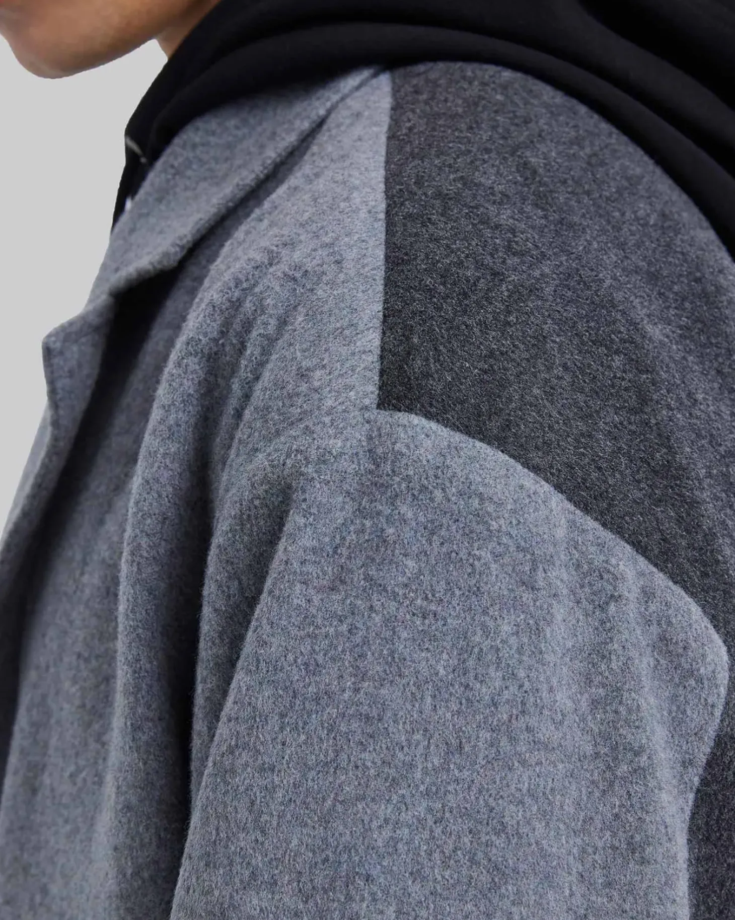 Single-Faced Paneled Wool Coat