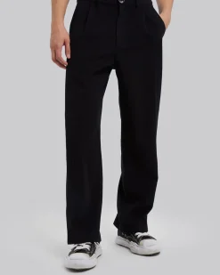 Straight-Fit Pleated Pants