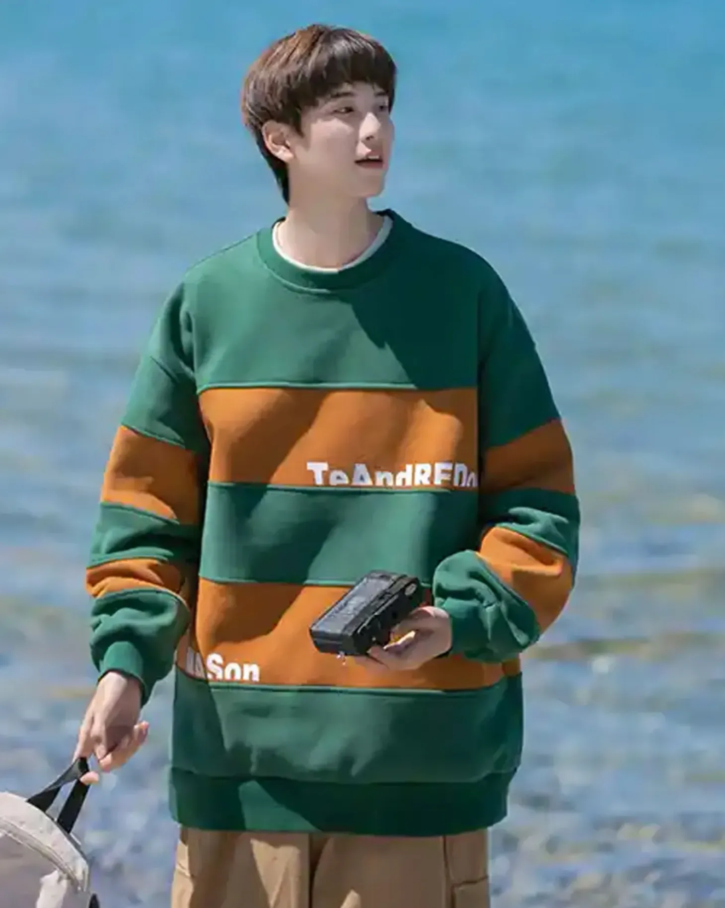 Striped Cotton Crewneck Sweatshirt