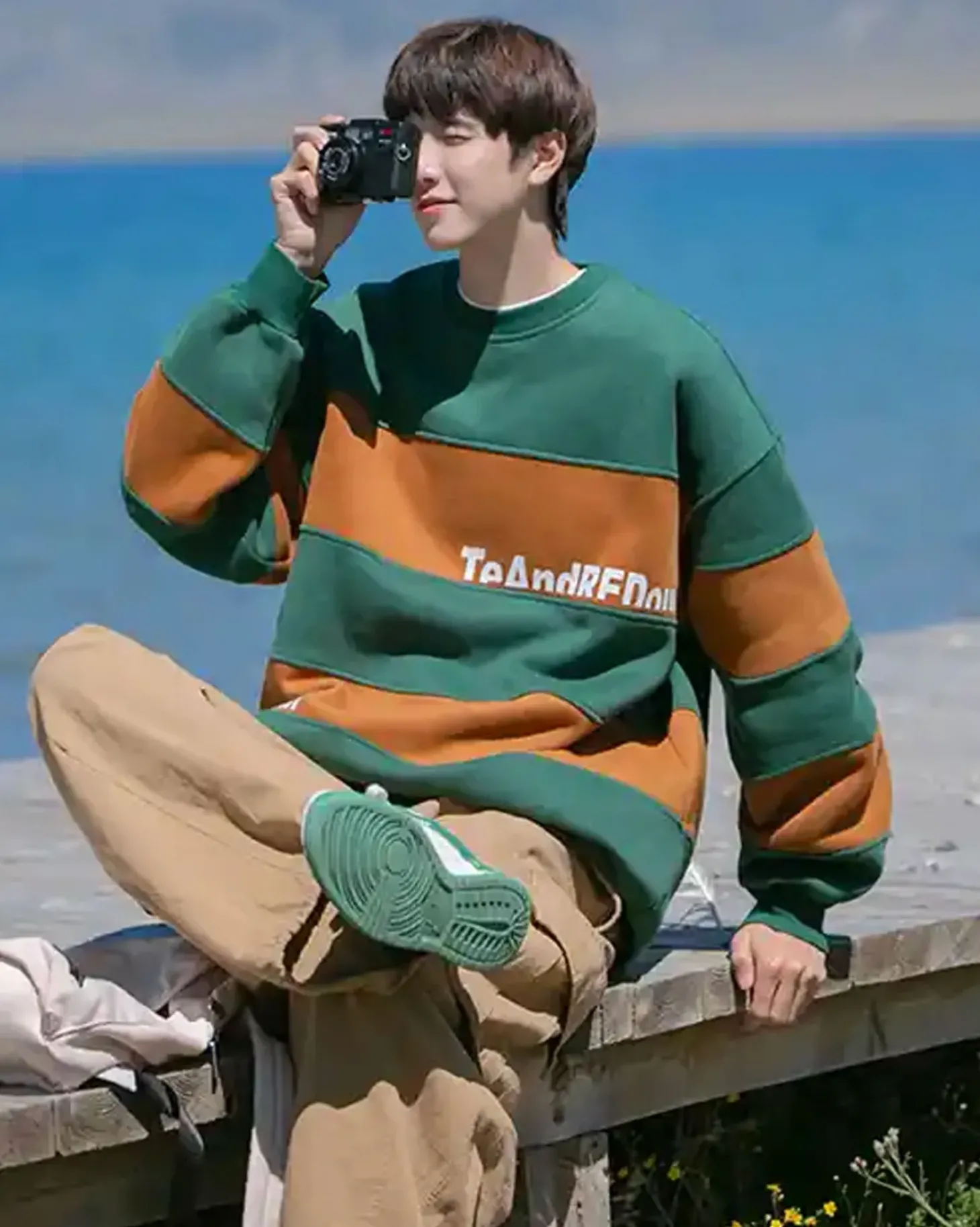 Striped Cotton Crewneck Sweatshirt