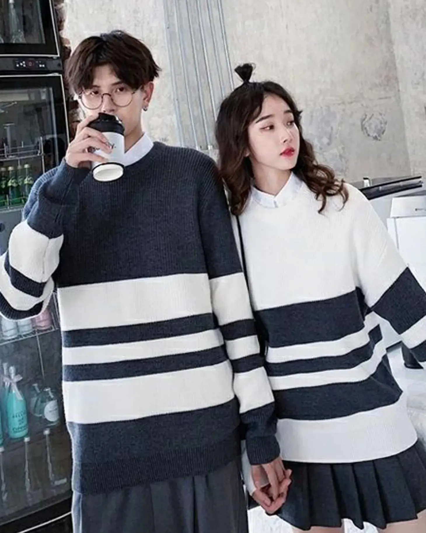 Striped Crewneck Knit Jumper