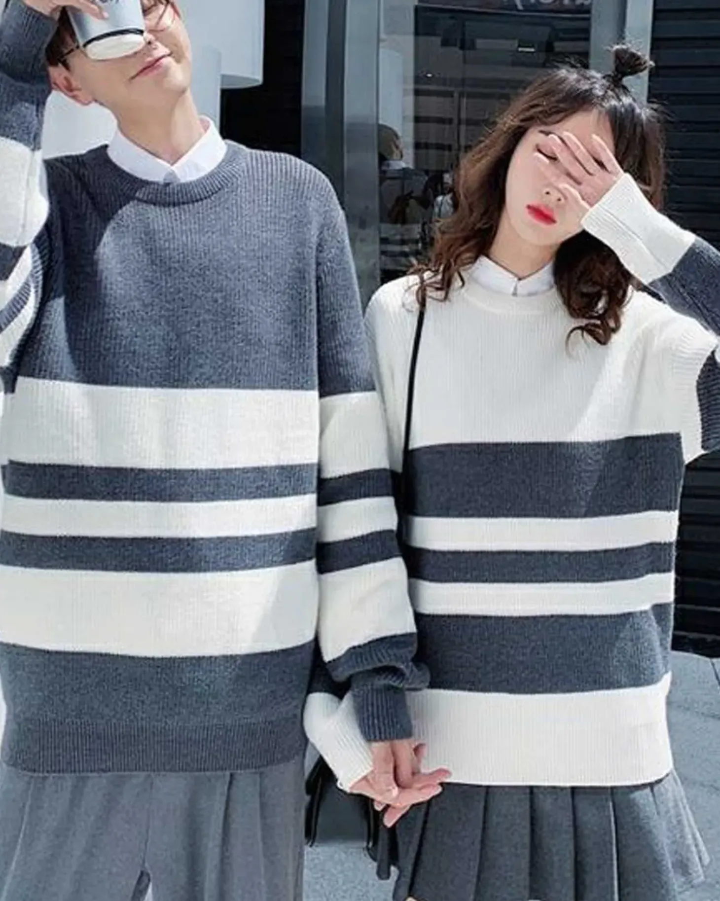 Striped Crewneck Knit Jumper